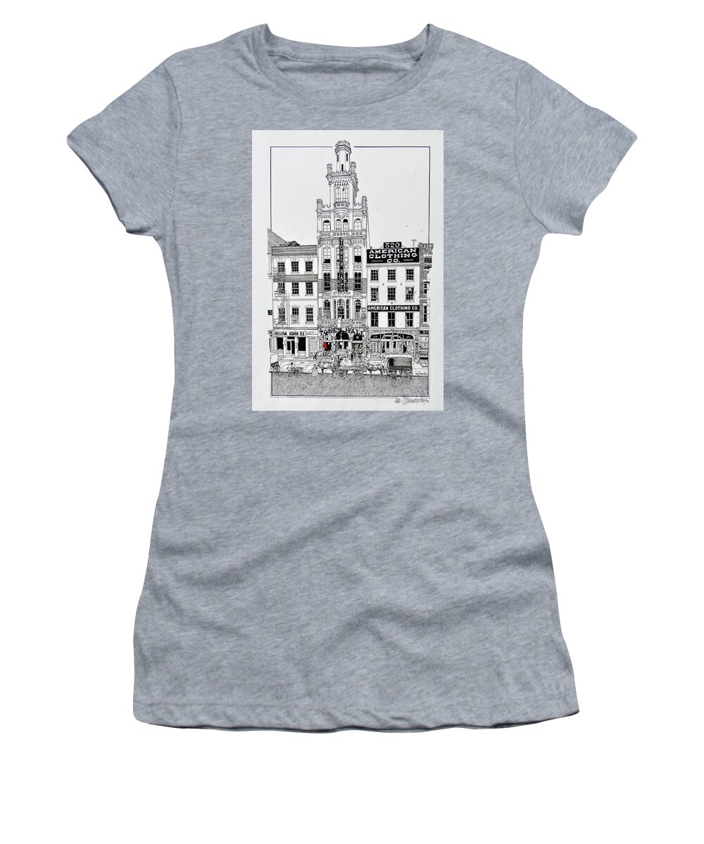 Tower Hall Women's T-Shirt featuring the photograph Tower Hall by Ira Shander