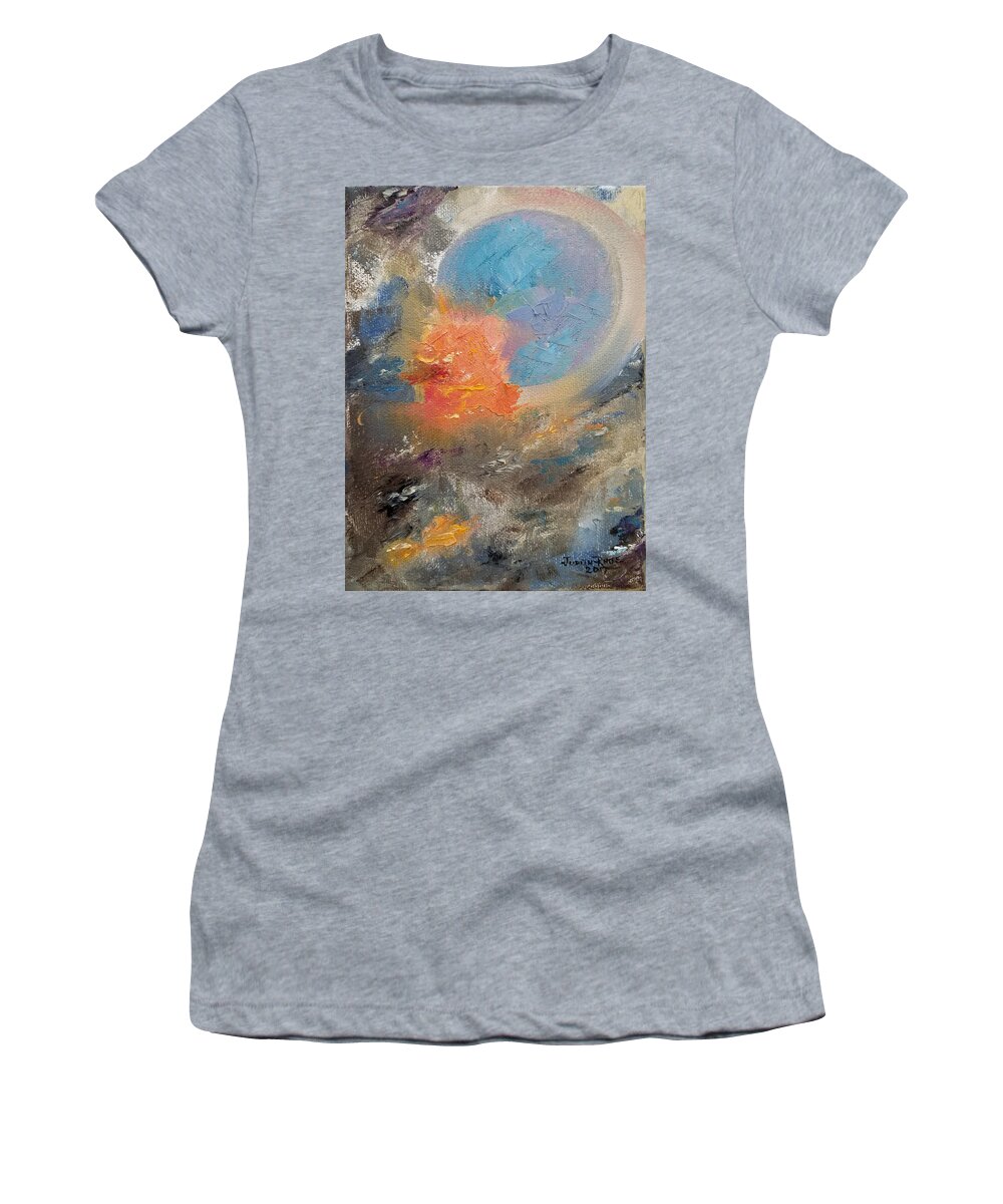 Space Women's T-Shirt featuring the painting Trajectory by Judith Rhue
