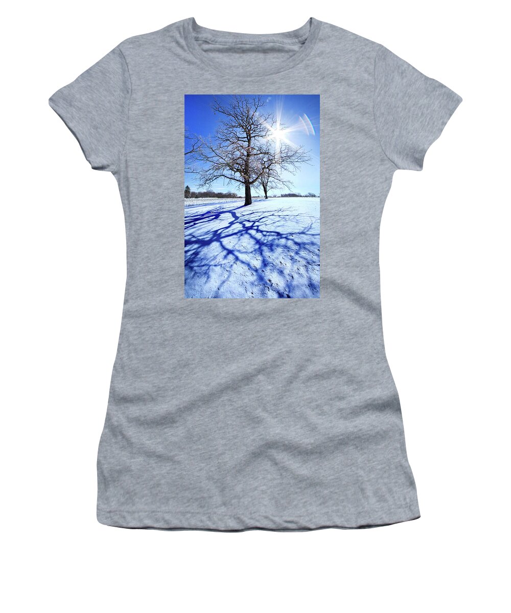 Clouds Women's T-Shirt featuring the photograph Tree Light by Phil Koch
