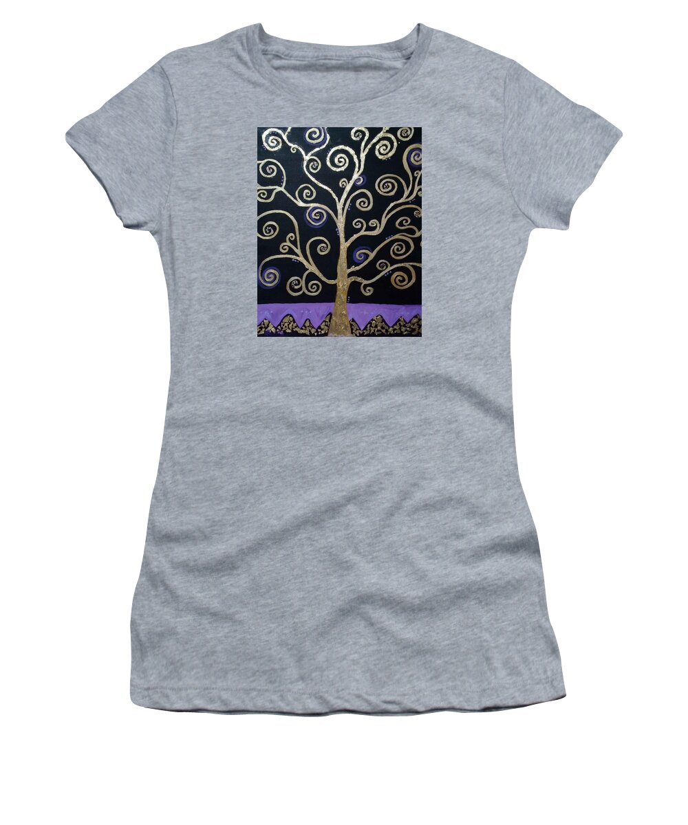 Tree Women's T-Shirt featuring the painting Tree of Life by Lynne McQueen