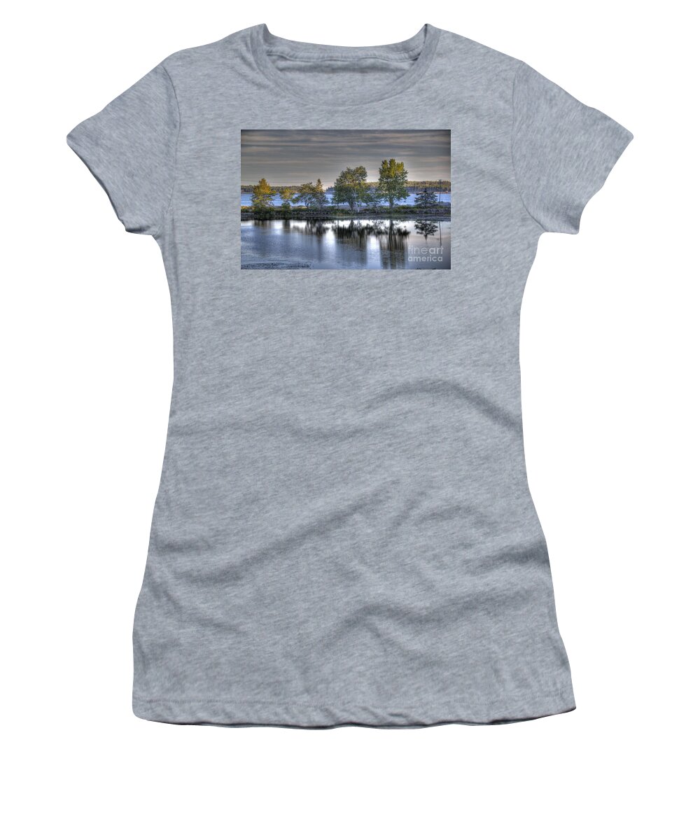 Maine Women's T-Shirt featuring the photograph All In a Row by Crystal Nederman