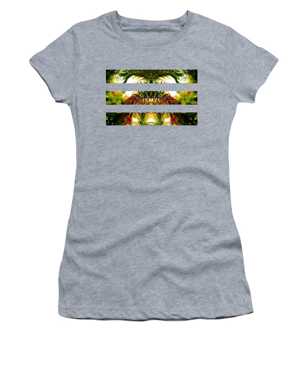 Susan Vineyard Women's T-Shirt featuring the photograph Tropical Kaleidoscope by Susan Vineyard