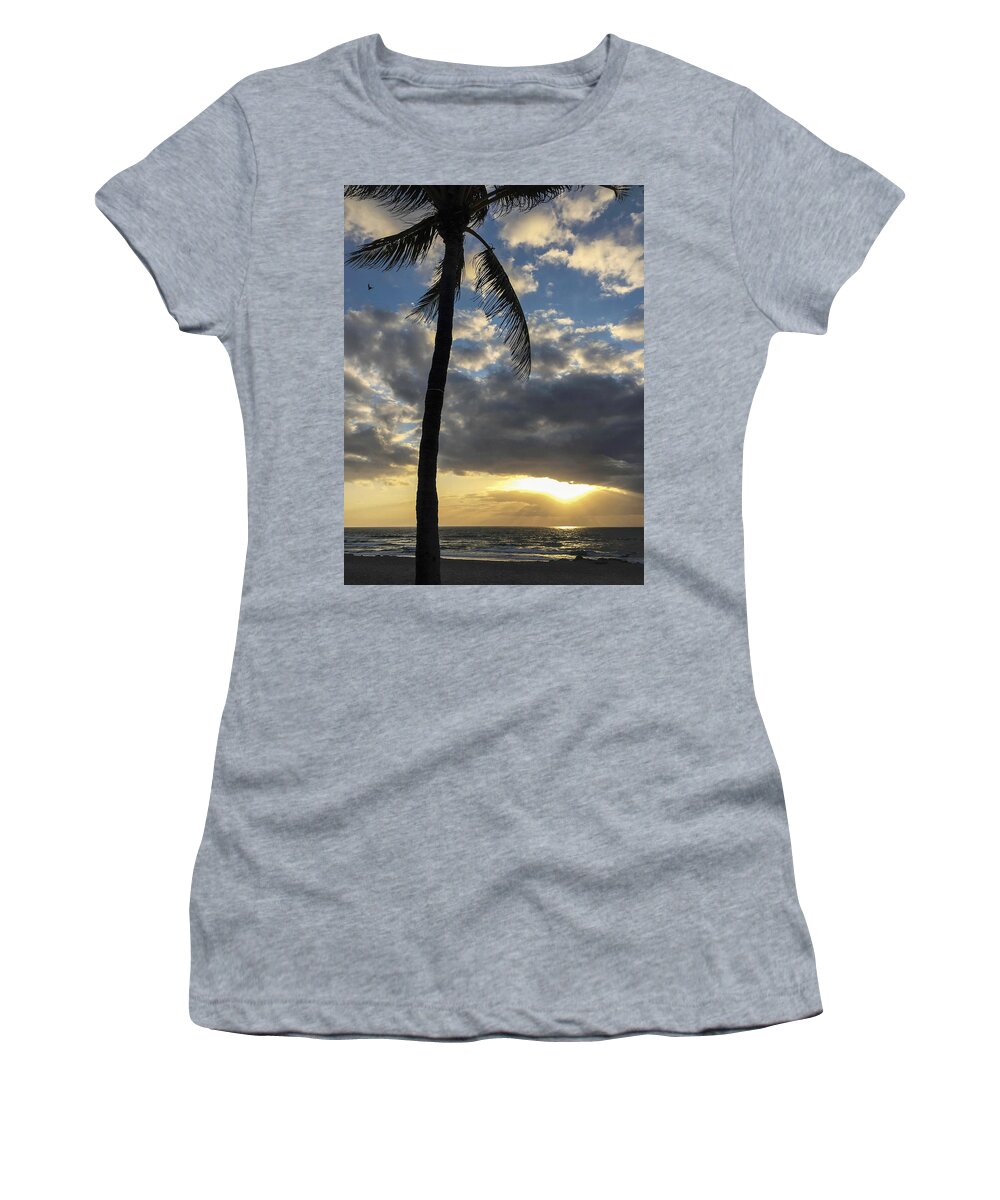 Tropical Women's T-Shirt featuring the photograph Tropical Sunrise by Arlene Carmel