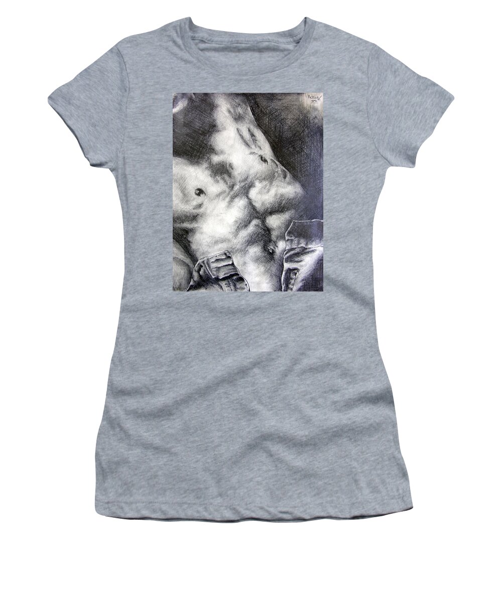 Men Women's T-Shirt featuring the drawing Troy by Adam Vance