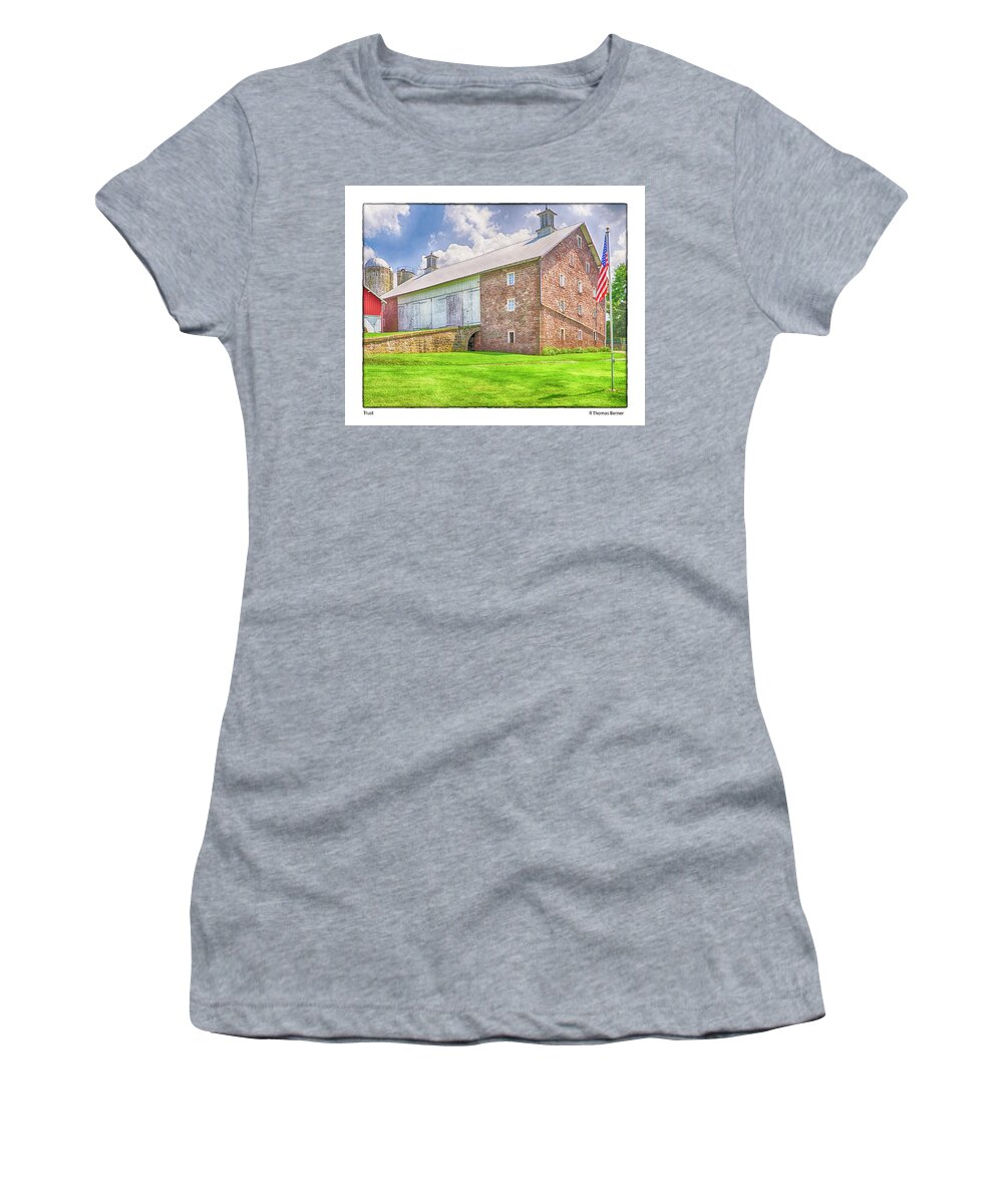 Farmland Preservation Women's T-Shirt featuring the photograph Trust by R Thomas Berner