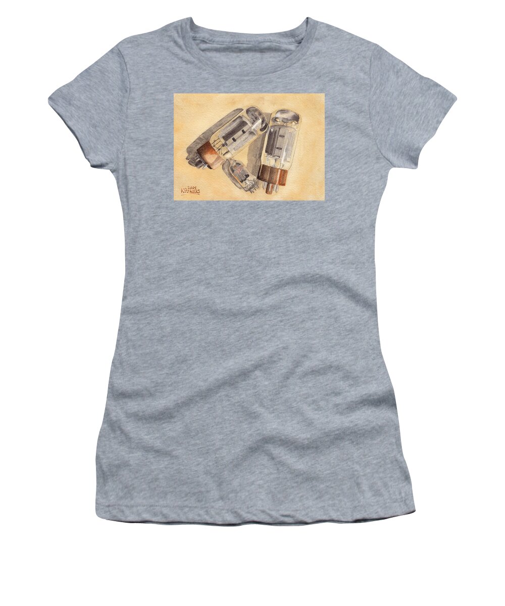 Vacuum Women's T-Shirt featuring the painting Tubes by Ken Powers