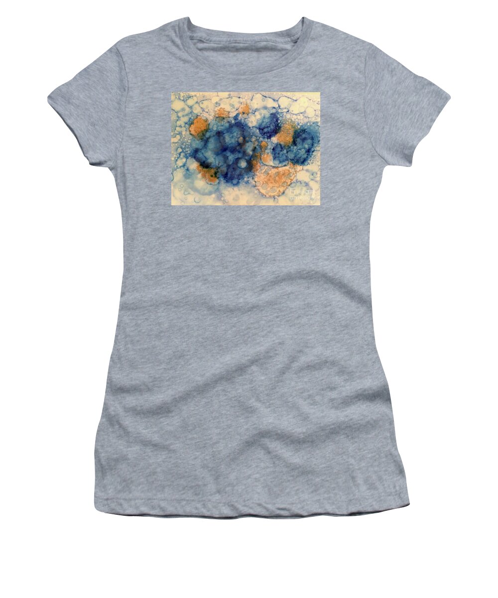 Abstract Women's T-Shirt featuring the painting Tundra by Denise Tomasura