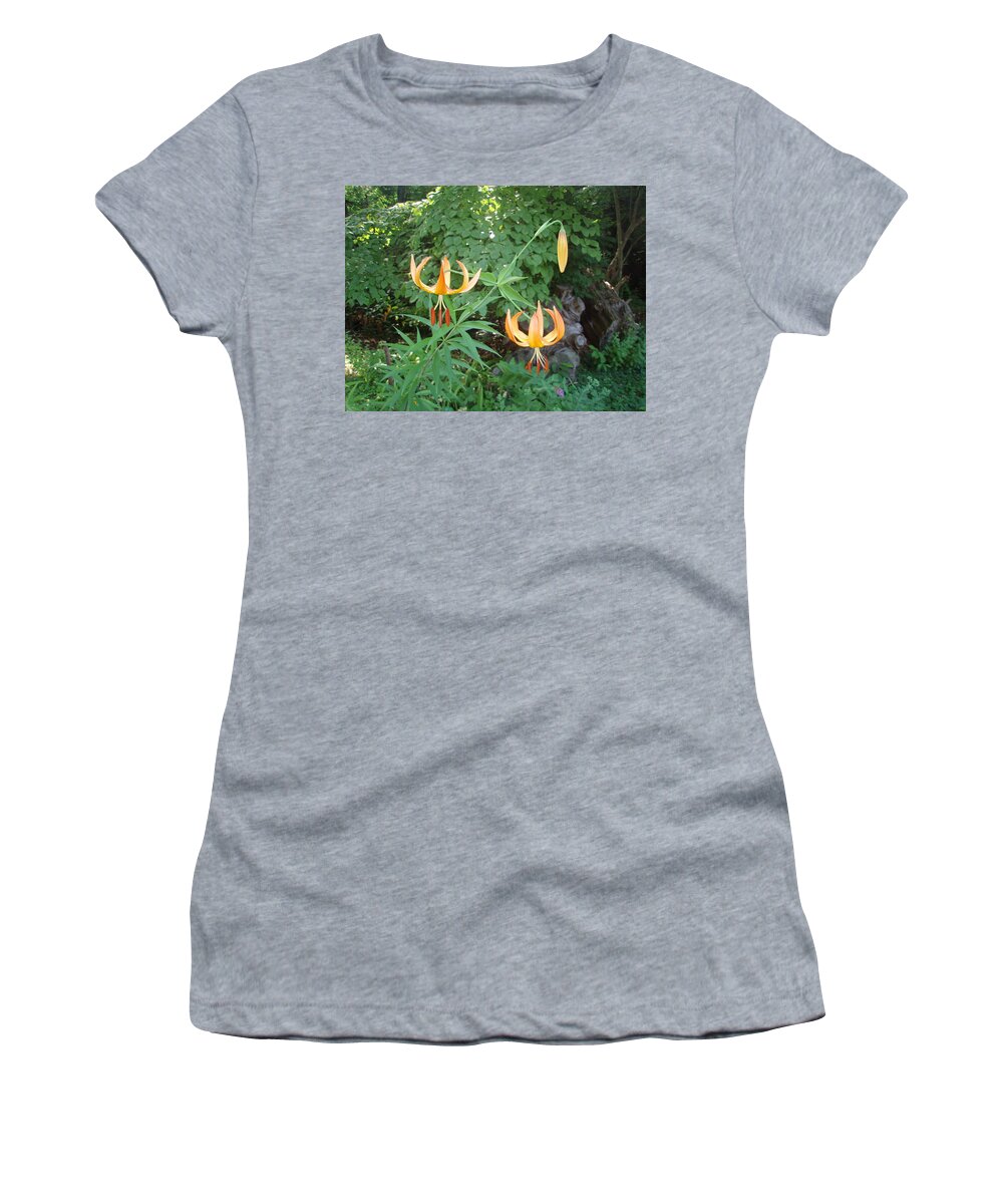 Lily Women's T-Shirt featuring the photograph Turk's Cap Lily by Allen Nice-Webb