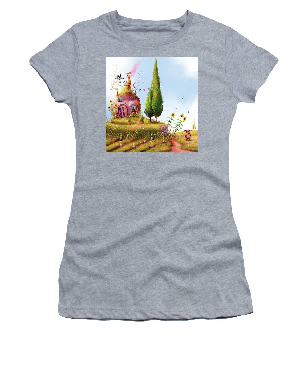 Fairy Women's T-Shirt featuring the painting Turnips and Trolls by Joe Gilronan