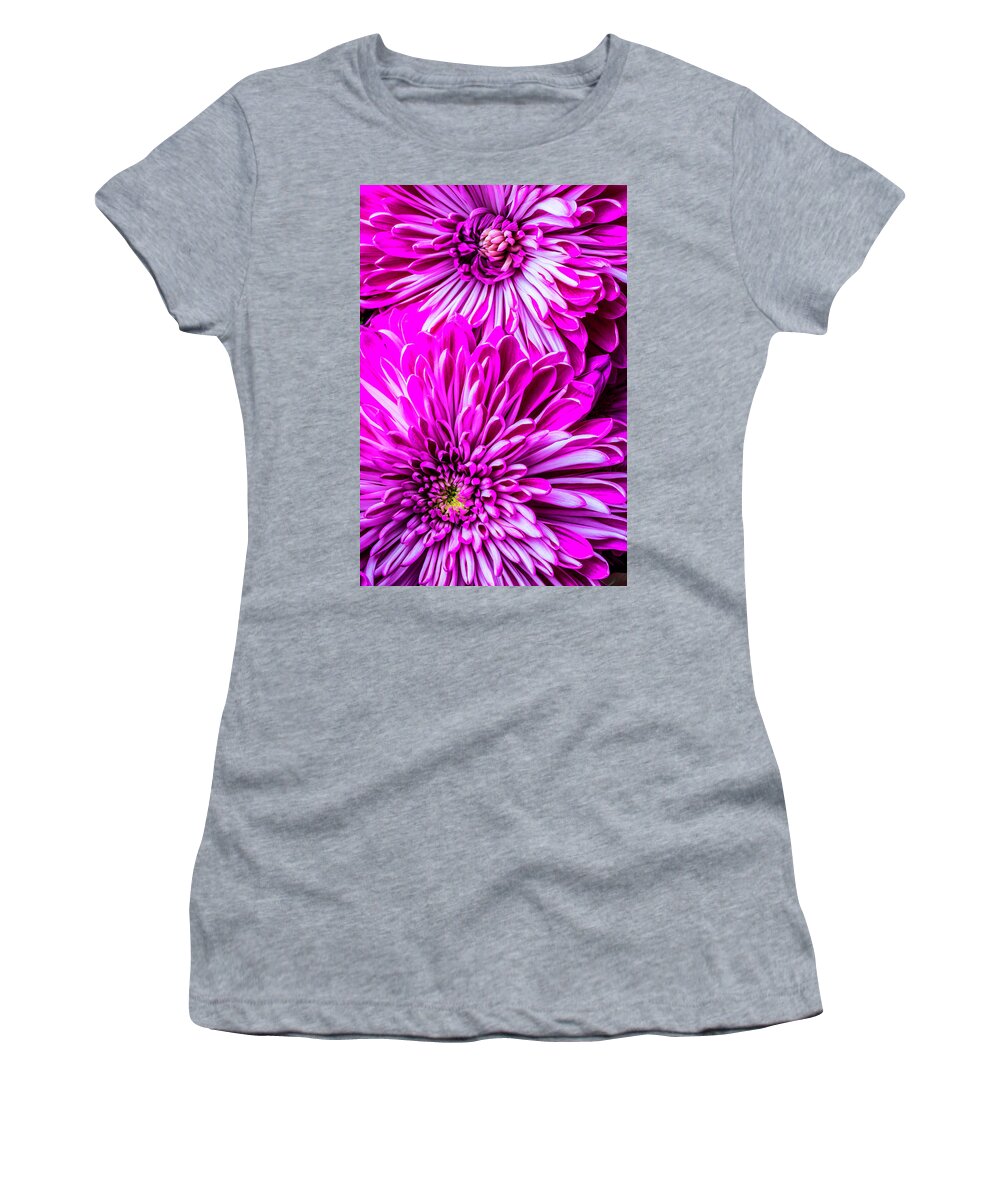 Mum Women's T-Shirt featuring the photograph Two Spider Mums by Garry Gay
