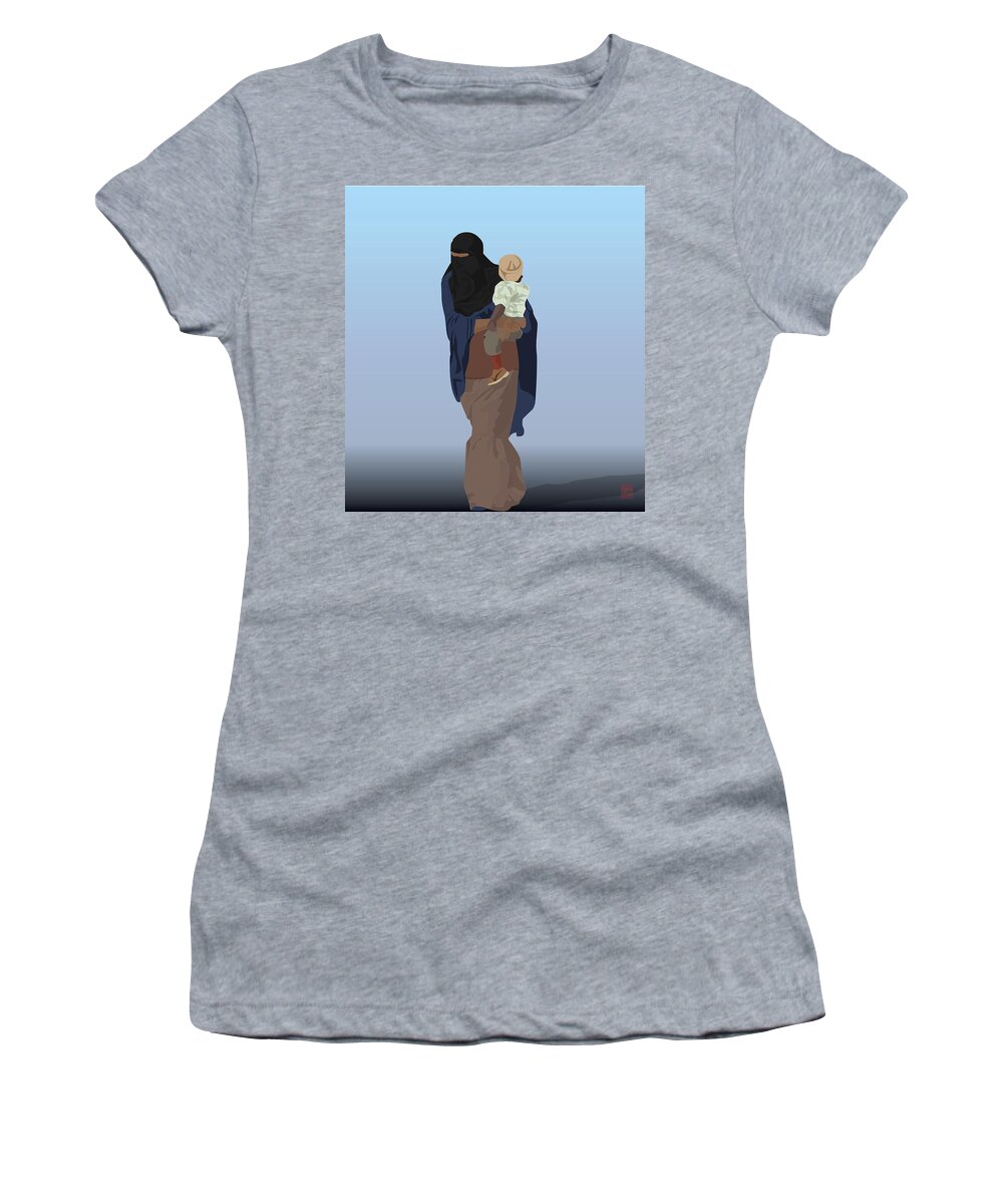  Women's T-Shirt featuring the digital art Umi Love 3 by Scheme Of Things Graphics