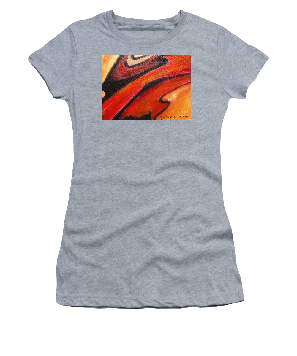 Abstract Women's T-Shirt featuring the painting Uncertainity by Yael VanGruber