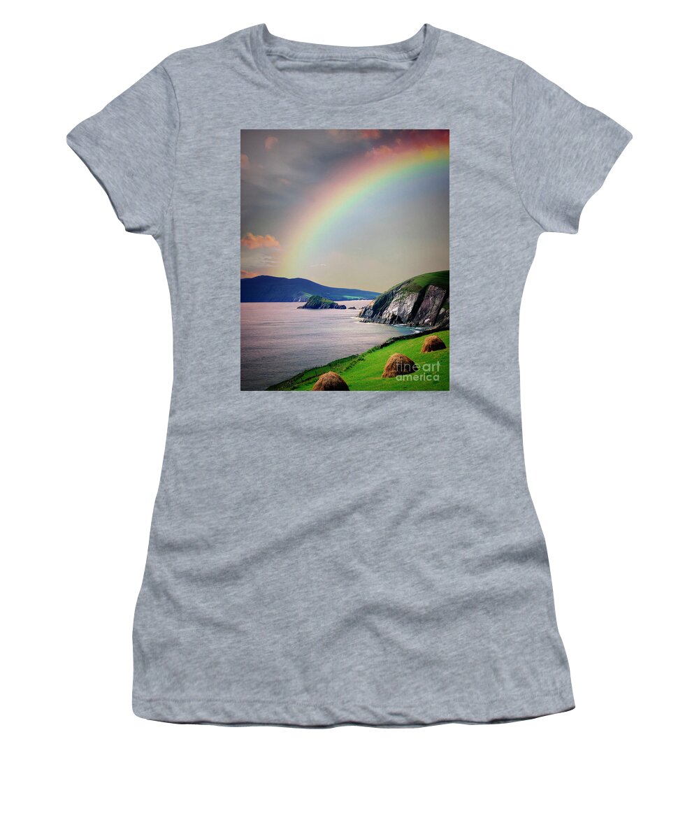 Nag004875 Women's T-Shirt featuring the photograph Under a Rainbow by Edmund Nagele FRPS