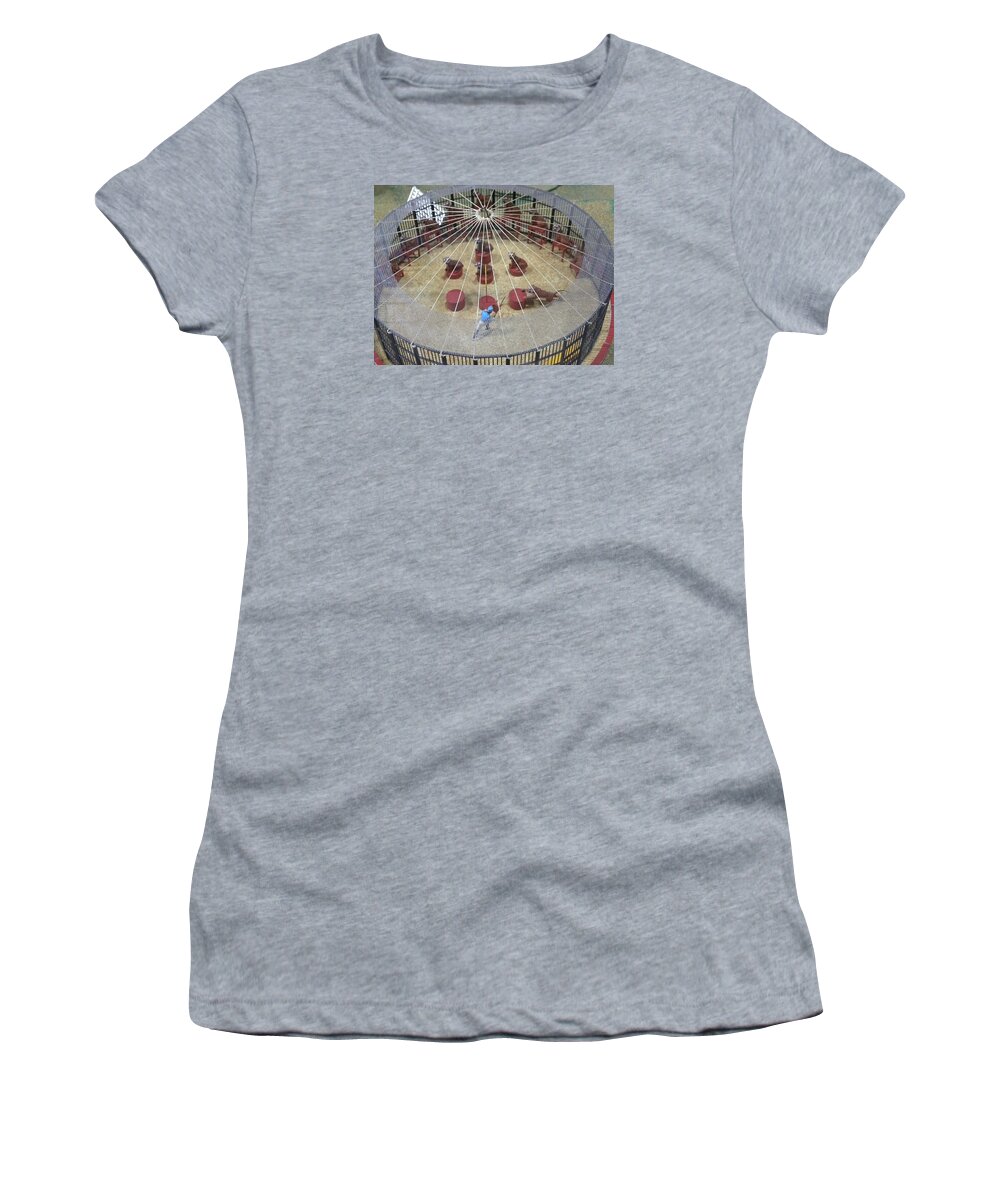 Lions Women's T-Shirt featuring the photograph Under the Big Top by Jewels Hamrick