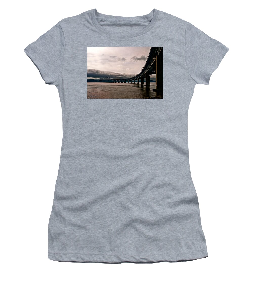 New York Women's T-Shirt featuring the photograph Under the Tappan Zee by S Paul Sahm