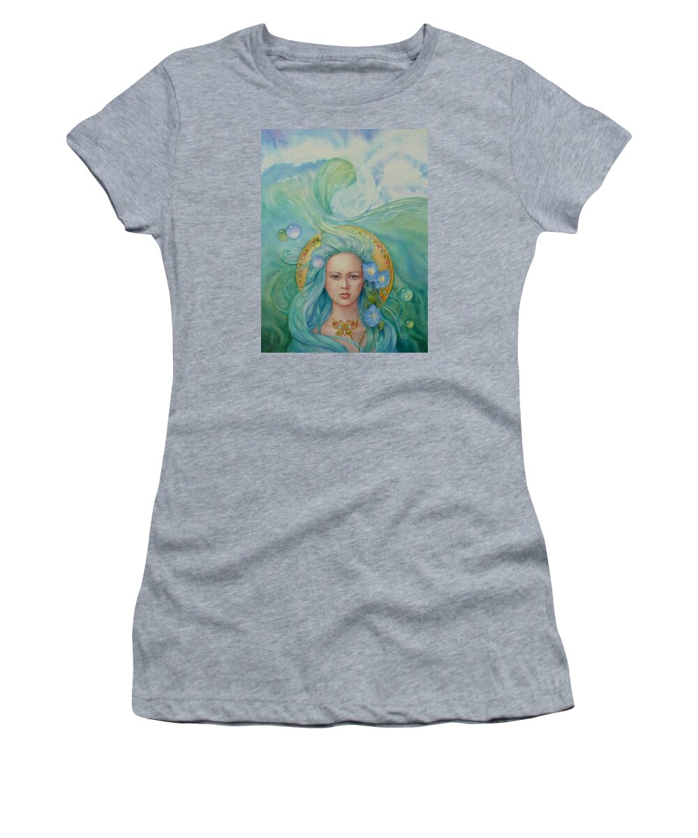 Visionary Women's T-Shirt featuring the painting Under the Waves by Victoria Lisi