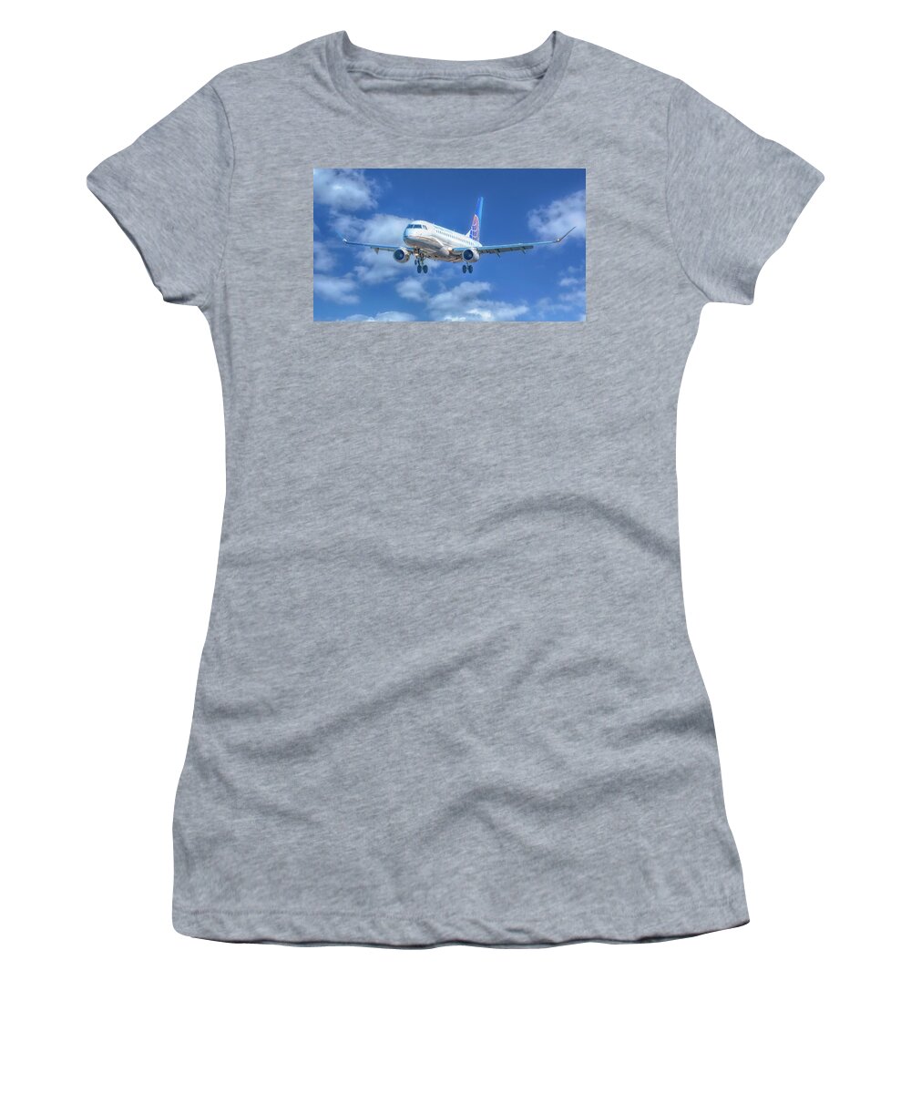 Aviation Women's T-Shirt featuring the photograph United by Guy Whiteley
