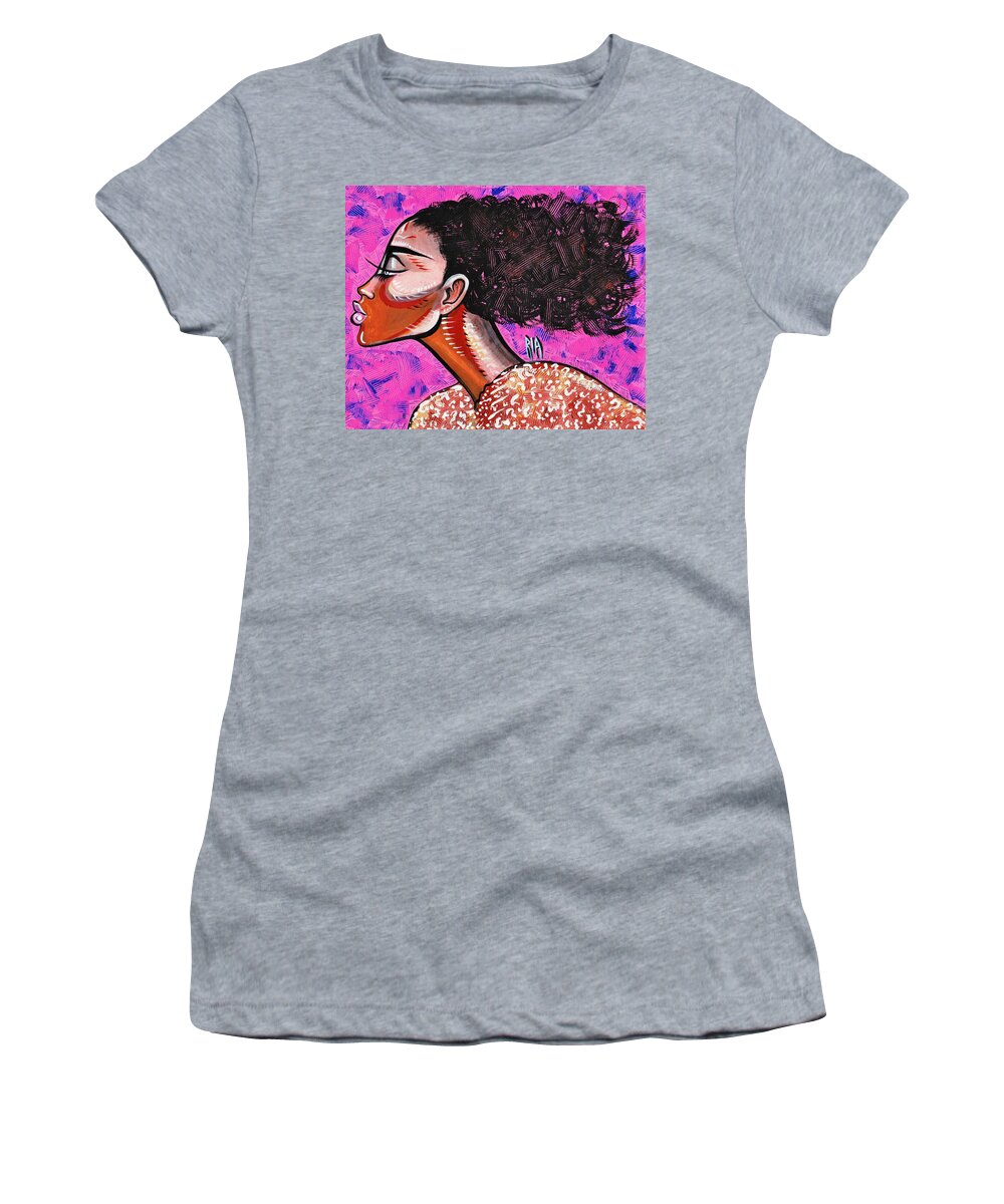Black Art Women's T-Shirt featuring the photograph Unpredictable by Artist RiA