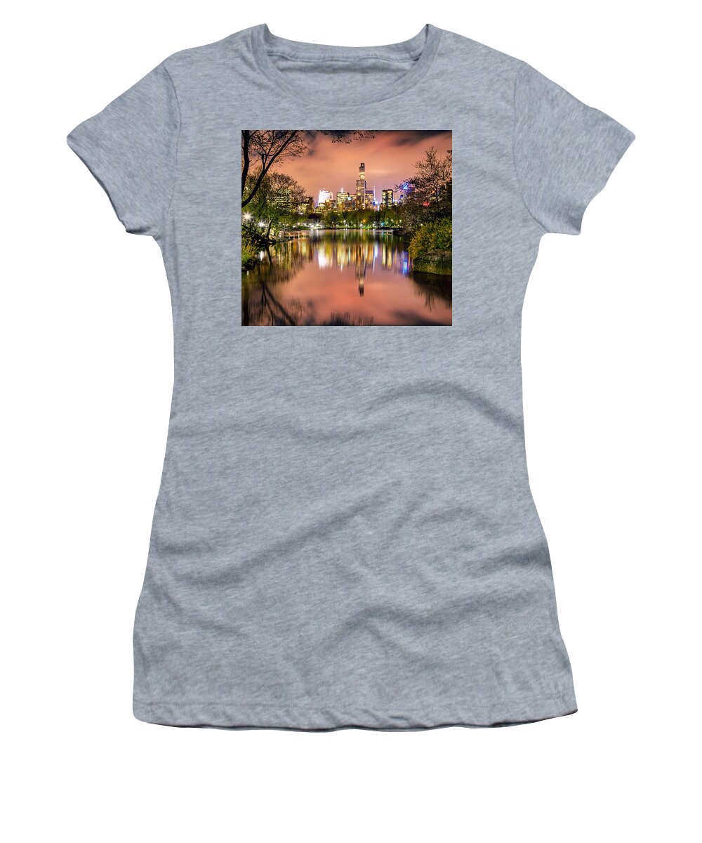 New York City Women's T-Shirt featuring the photograph Uptown Skyscrapers by Az Jackson