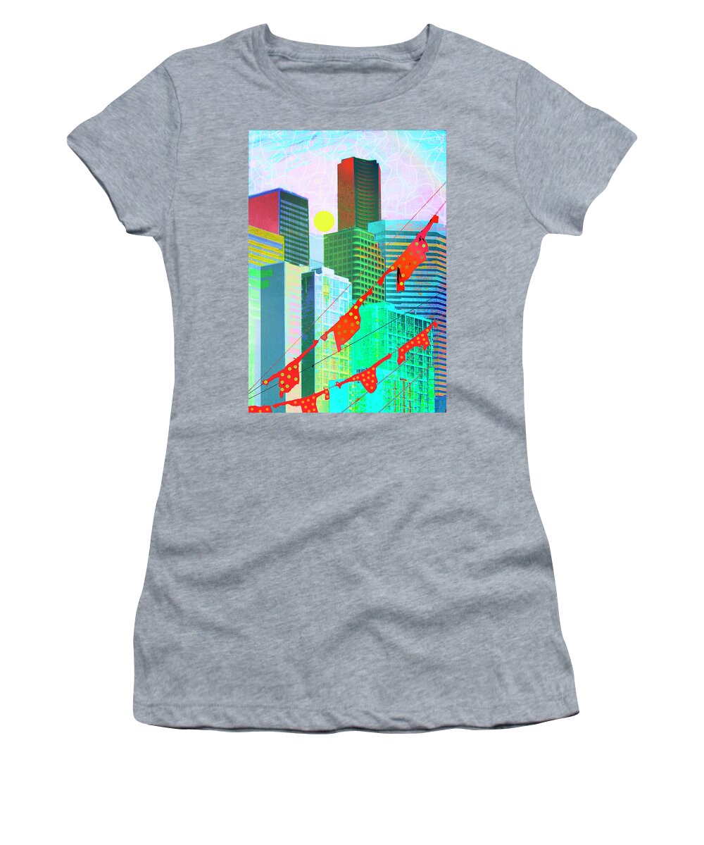 Electric Women's T-Shirt featuring the digital art Urban Laundry by Rod Whyte