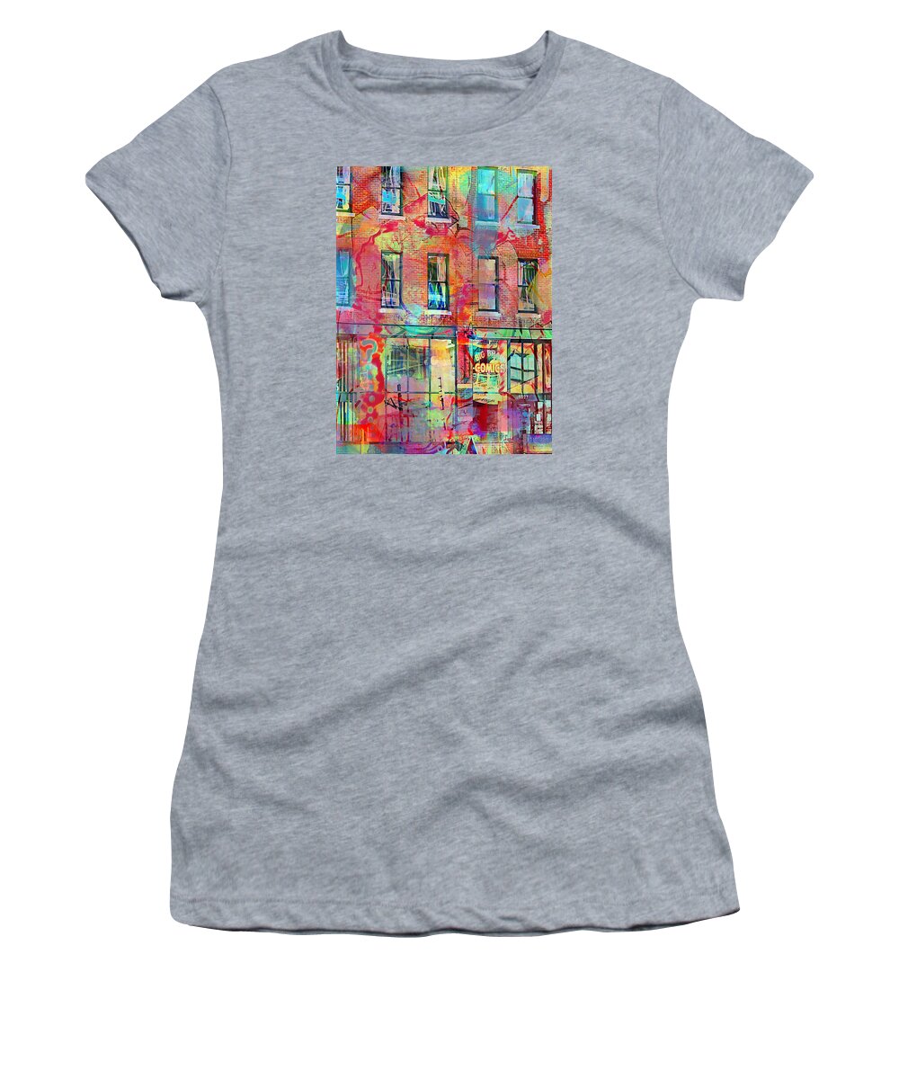 Big Brain Women's T-Shirt featuring the photograph Urban Wall by Susan Stone