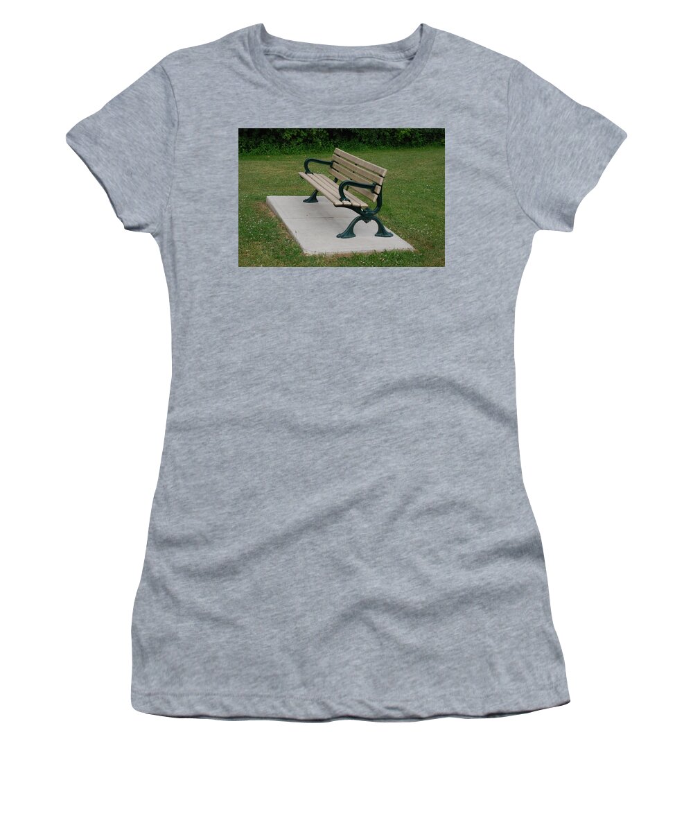 Bench Women's T-Shirt featuring the photograph Vacant Bench by Ee Photography