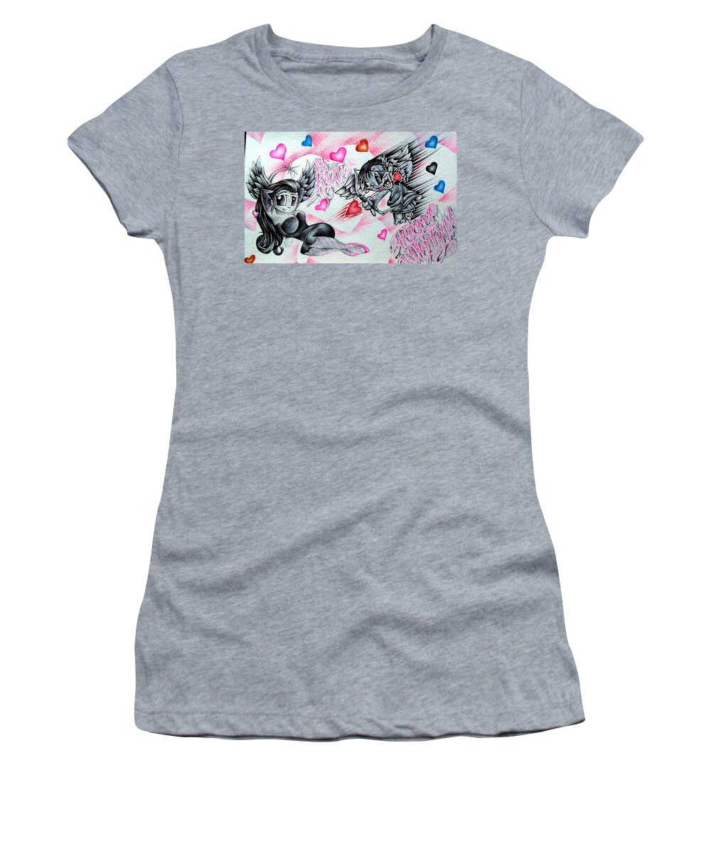 Prison Women's T-Shirt featuring the drawing Valentine by Pending