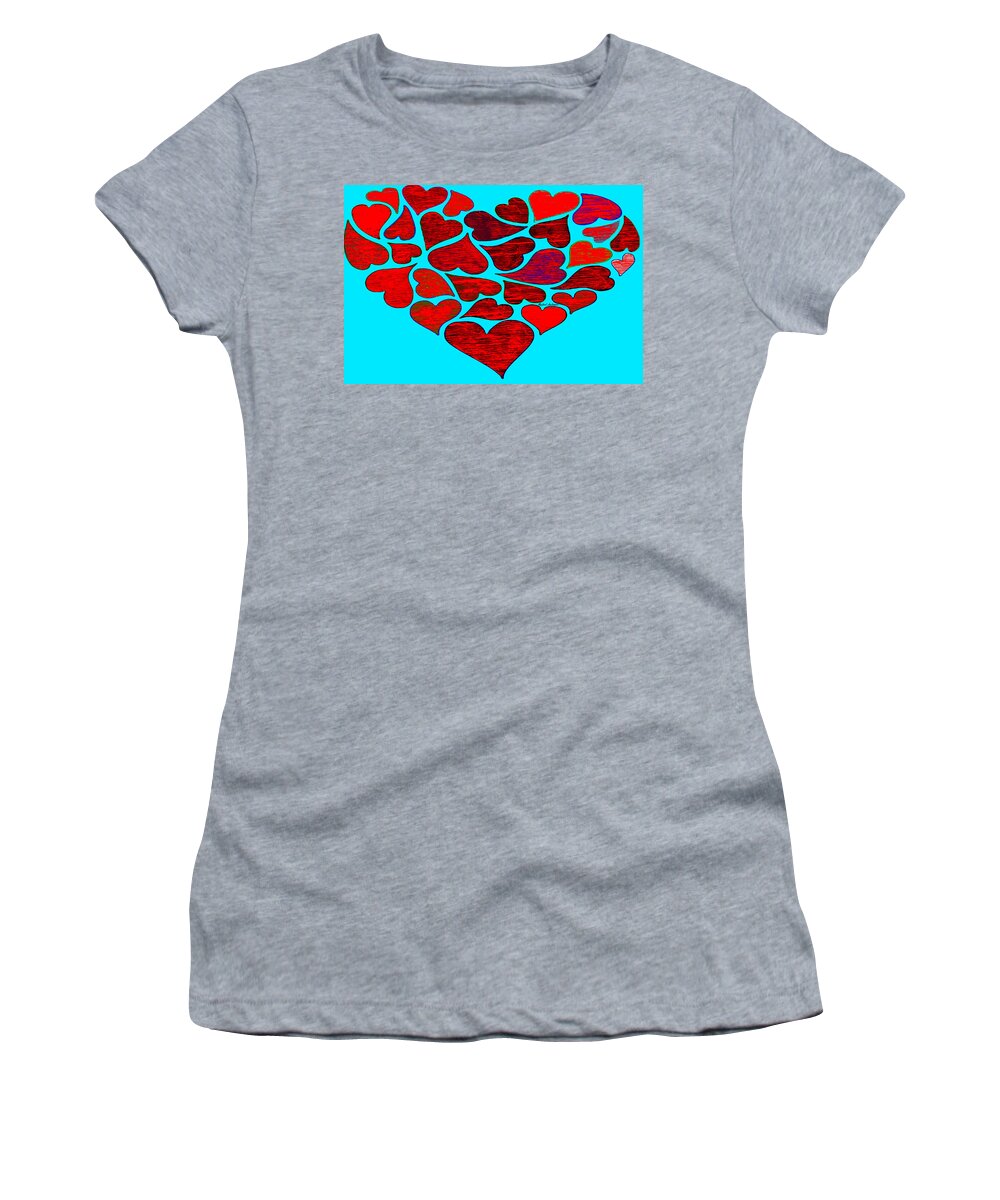 Valentines Women's T-Shirt featuring the digital art Valentines at Tiffanys by Rafael Salazar