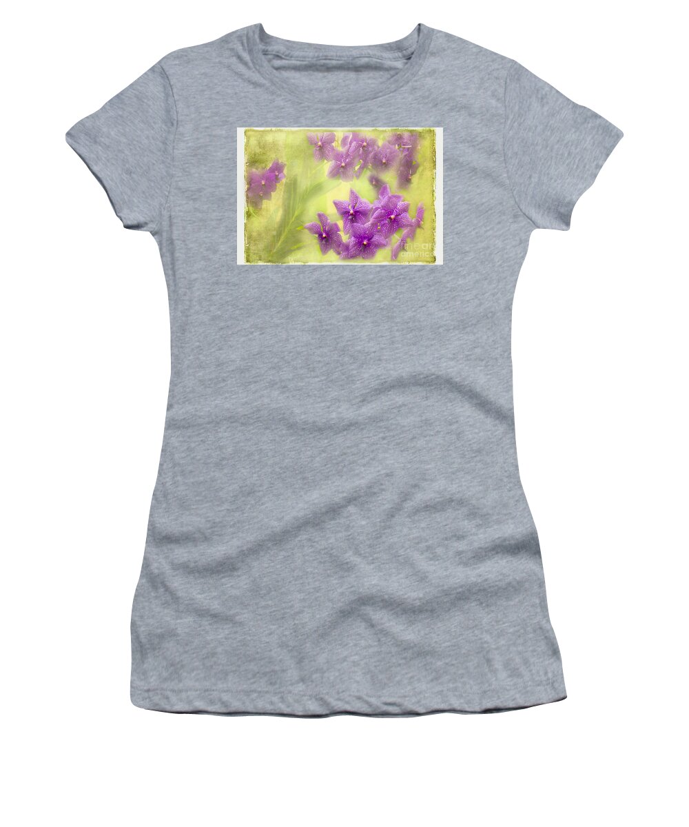 Conservatory Women's T-Shirt featuring the photograph Vanda Orchid Queen by Marilyn Cornwell