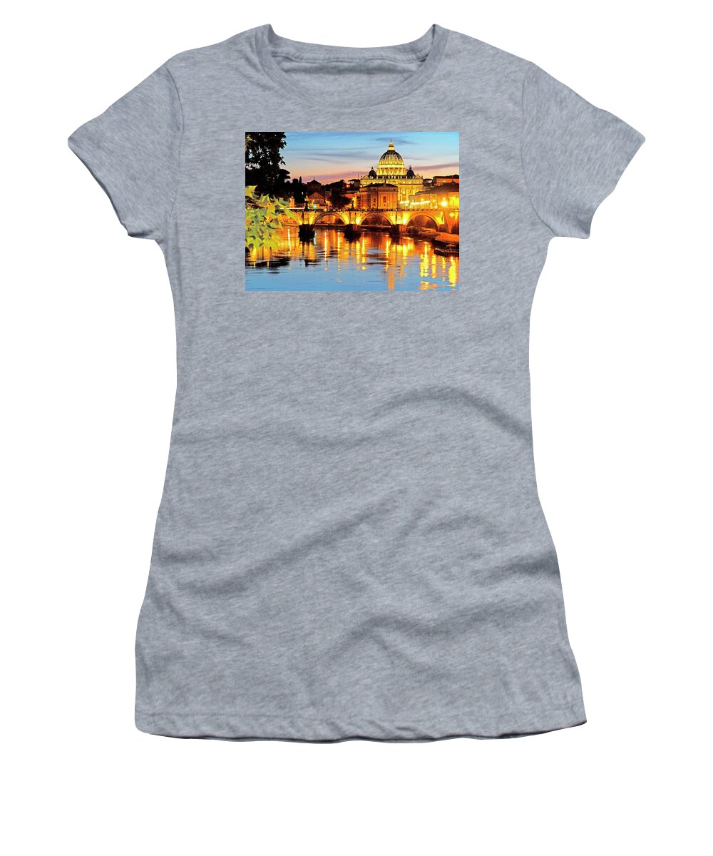 Italy Women's T-Shirt featuring the photograph Vatican's St. Peter's by Dennis Cox