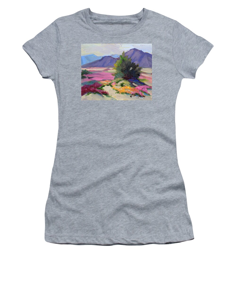 Verbena Women's T-Shirt featuring the painting Verbena 2 by Diane McClary
