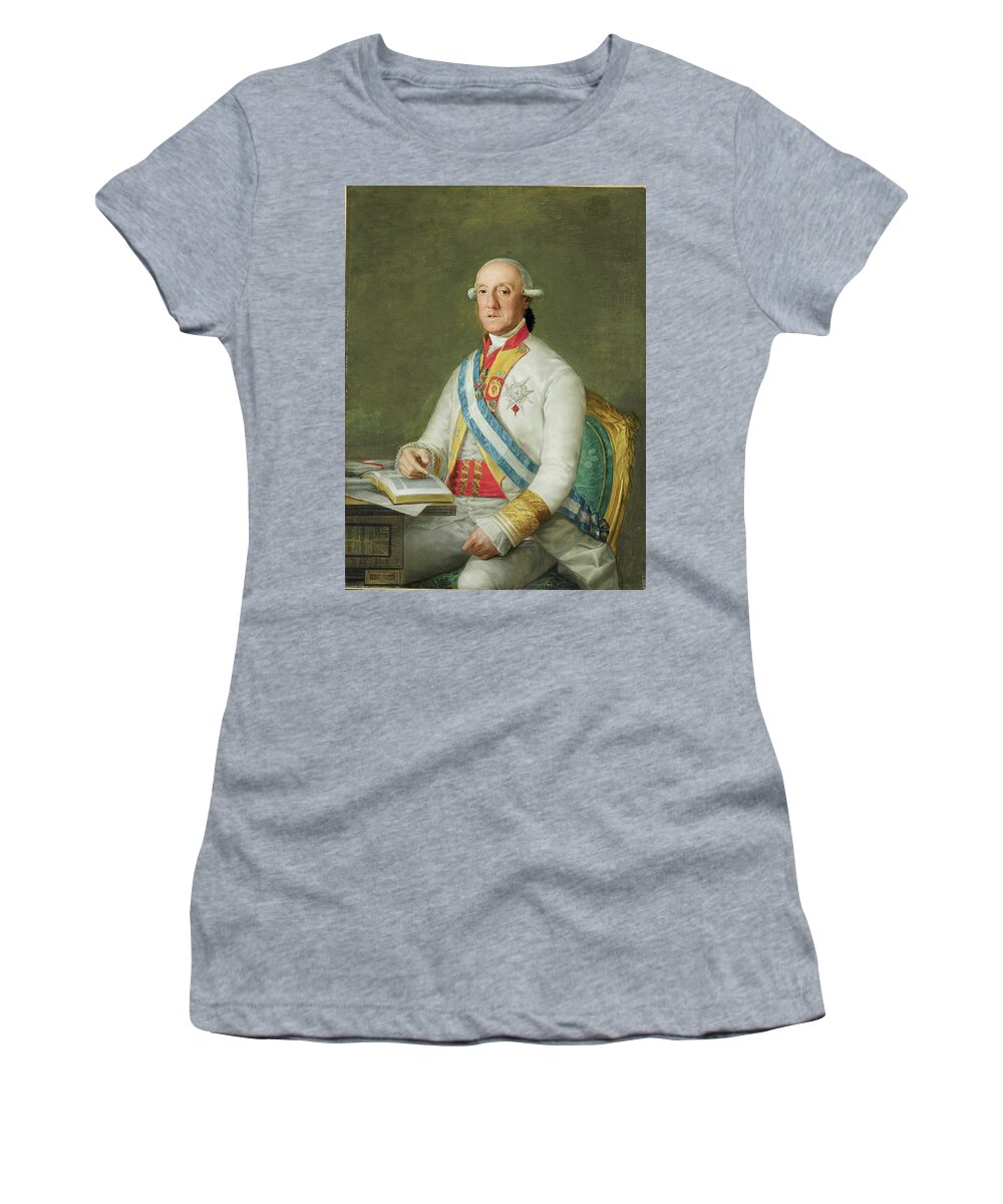 Francisco Jos� De Goya Y Lucientes Women's T-Shirt featuring the painting Vicente Maria de Vera de Aragon Duque by MotionAge Designs