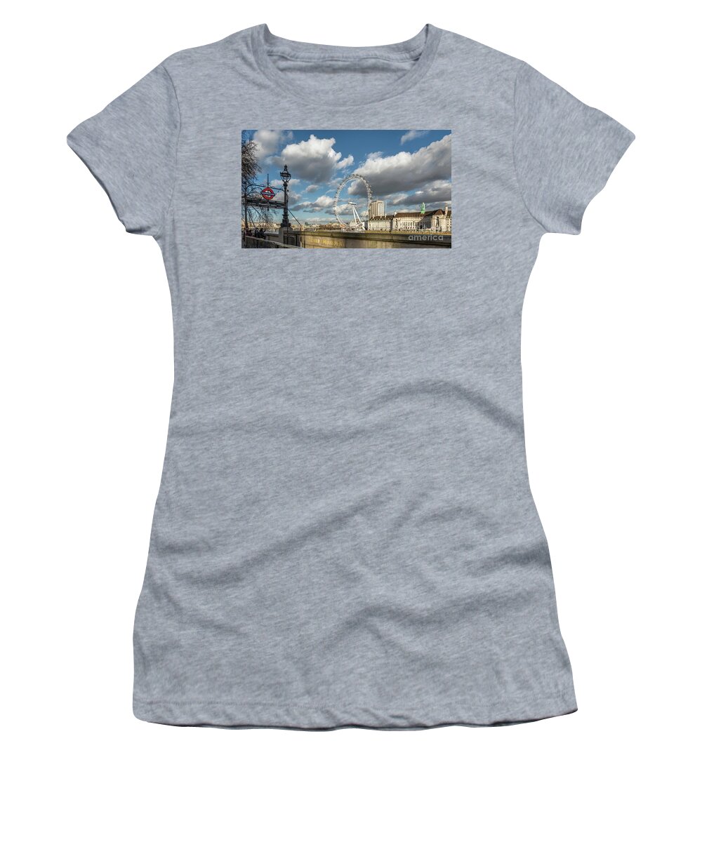 London Women's T-Shirt featuring the photograph Victoria Embankment by Adrian Evans