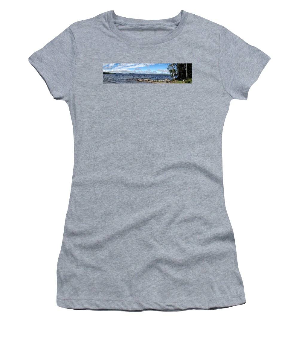 Lake Women's T-Shirt featuring the photograph View From Our Beach by Russel Considine