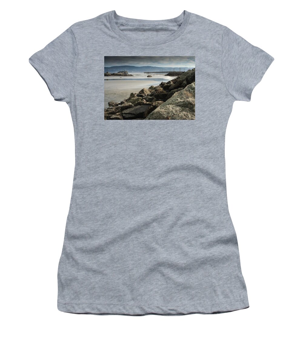 B Street Pier Women's T-Shirt featuring the photograph View from the Beach by Betty Depee