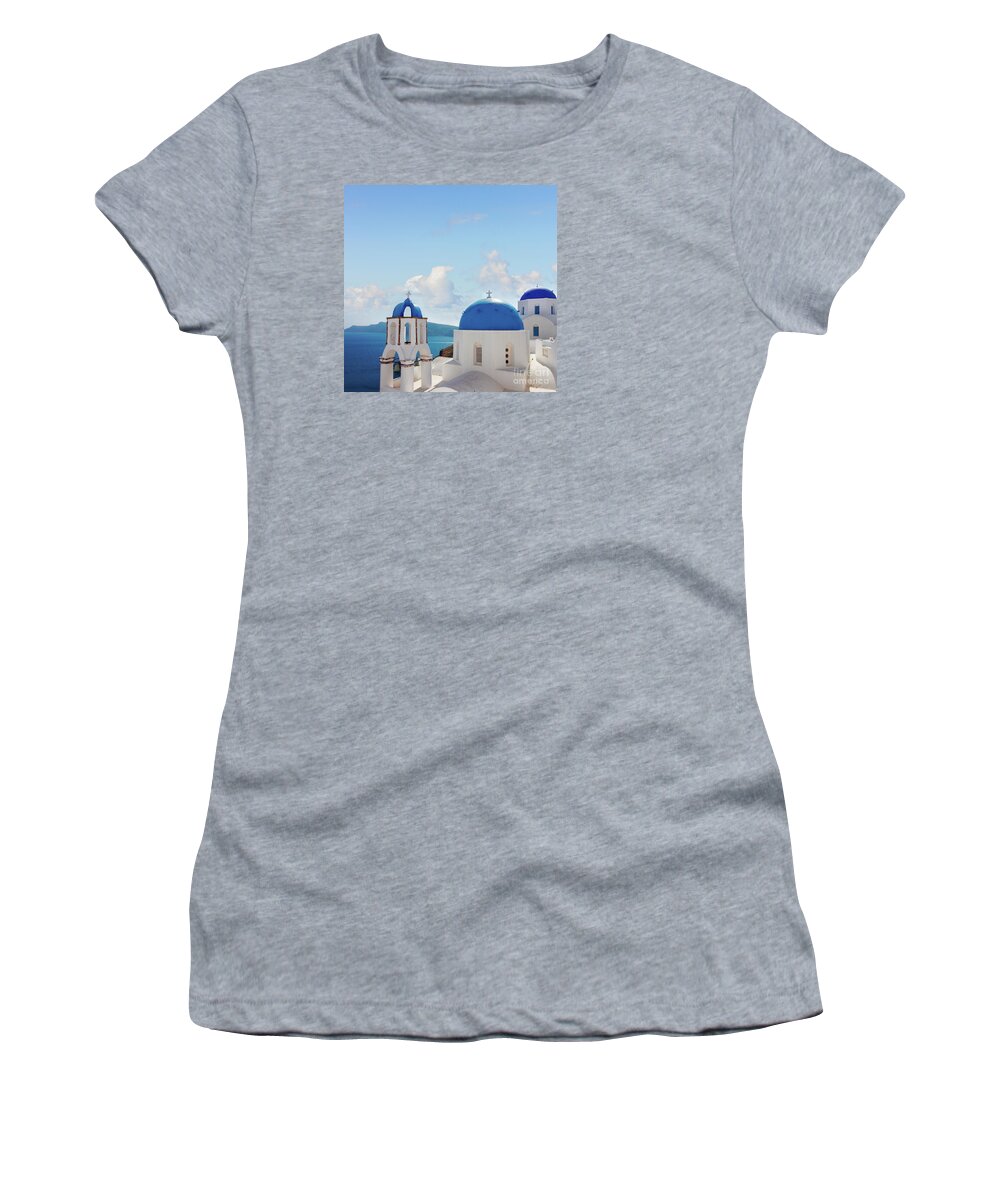 Santorini Women's T-Shirt featuring the photograph Caldera of Santorini by Anastasy Yarmolovich
