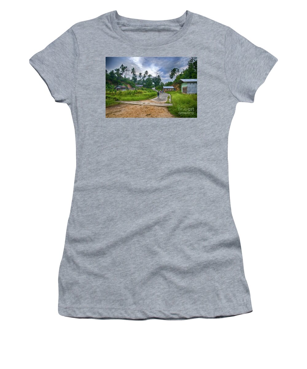 Village Women's T-Shirt featuring the photograph Village Scene by Charuhas Images