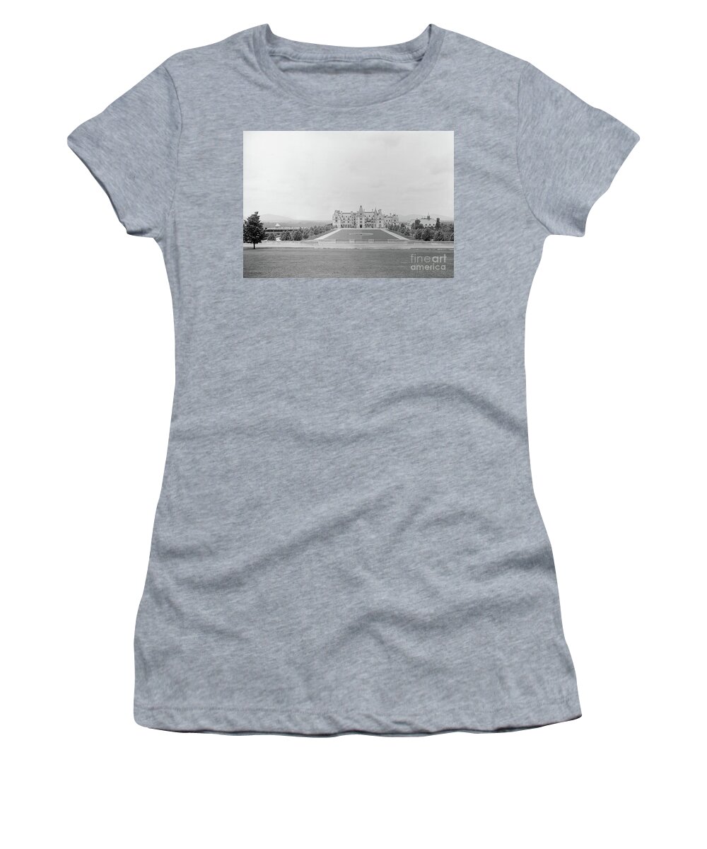 Biltmore Estate In 1895 Women's T-Shirt featuring the photograph Vintage Biltmore Circa 1896 by Dale Powell