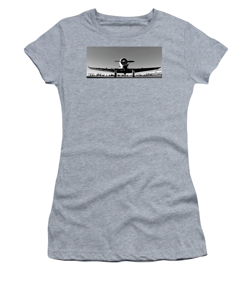 Airplane Women's T-Shirt featuring the photograph Vintage Bomber by Neil Pankler