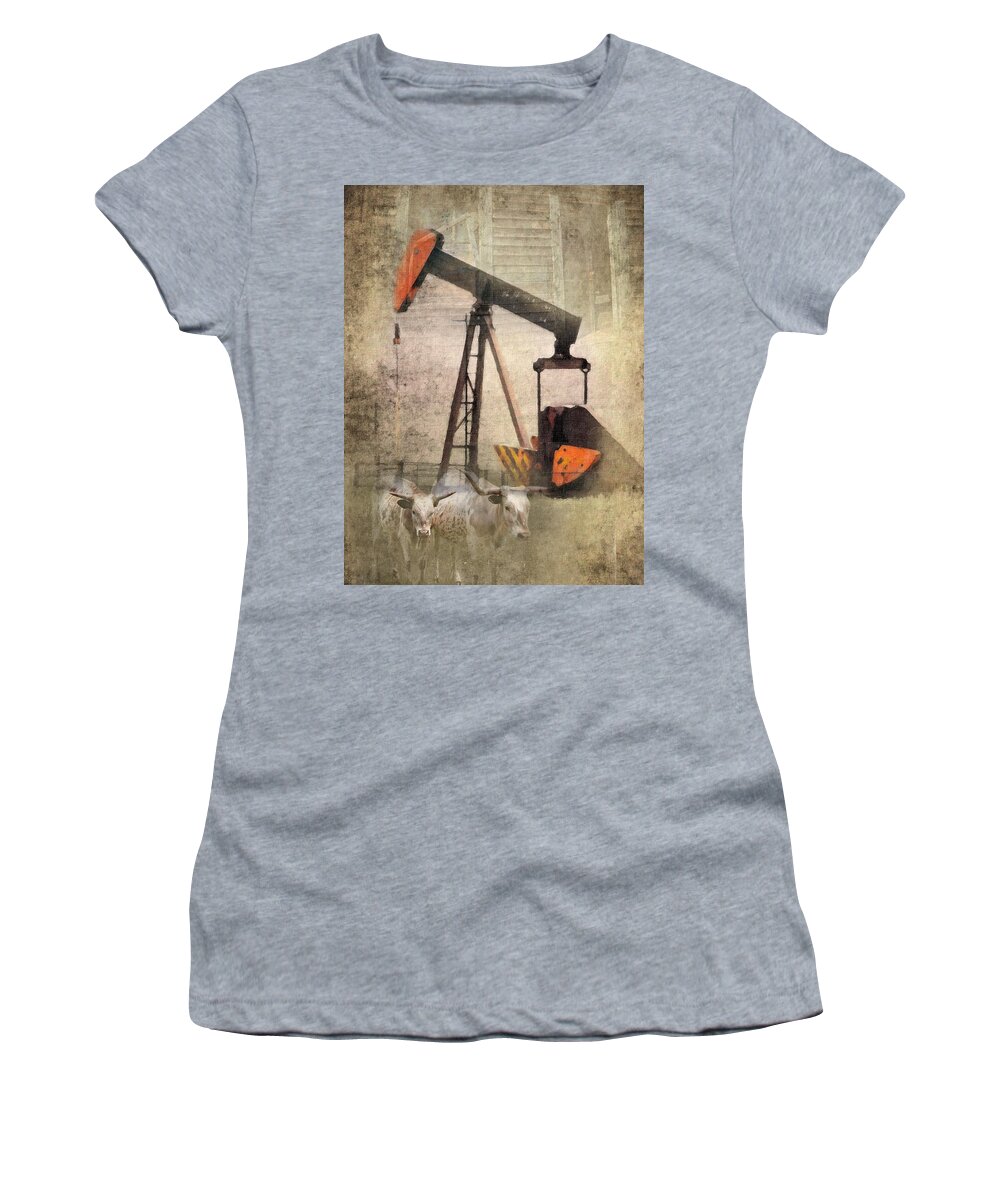 Oil Well Women's T-Shirt featuring the photograph Vintage Enterprise by Betty LaRue