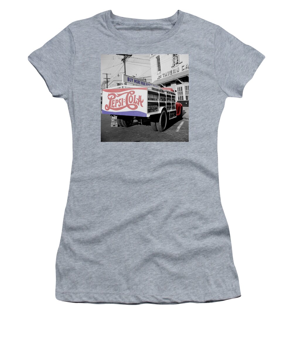 Pepsi Women's T-Shirt featuring the photograph Vintage Pepsi Truck by Andrew Fare