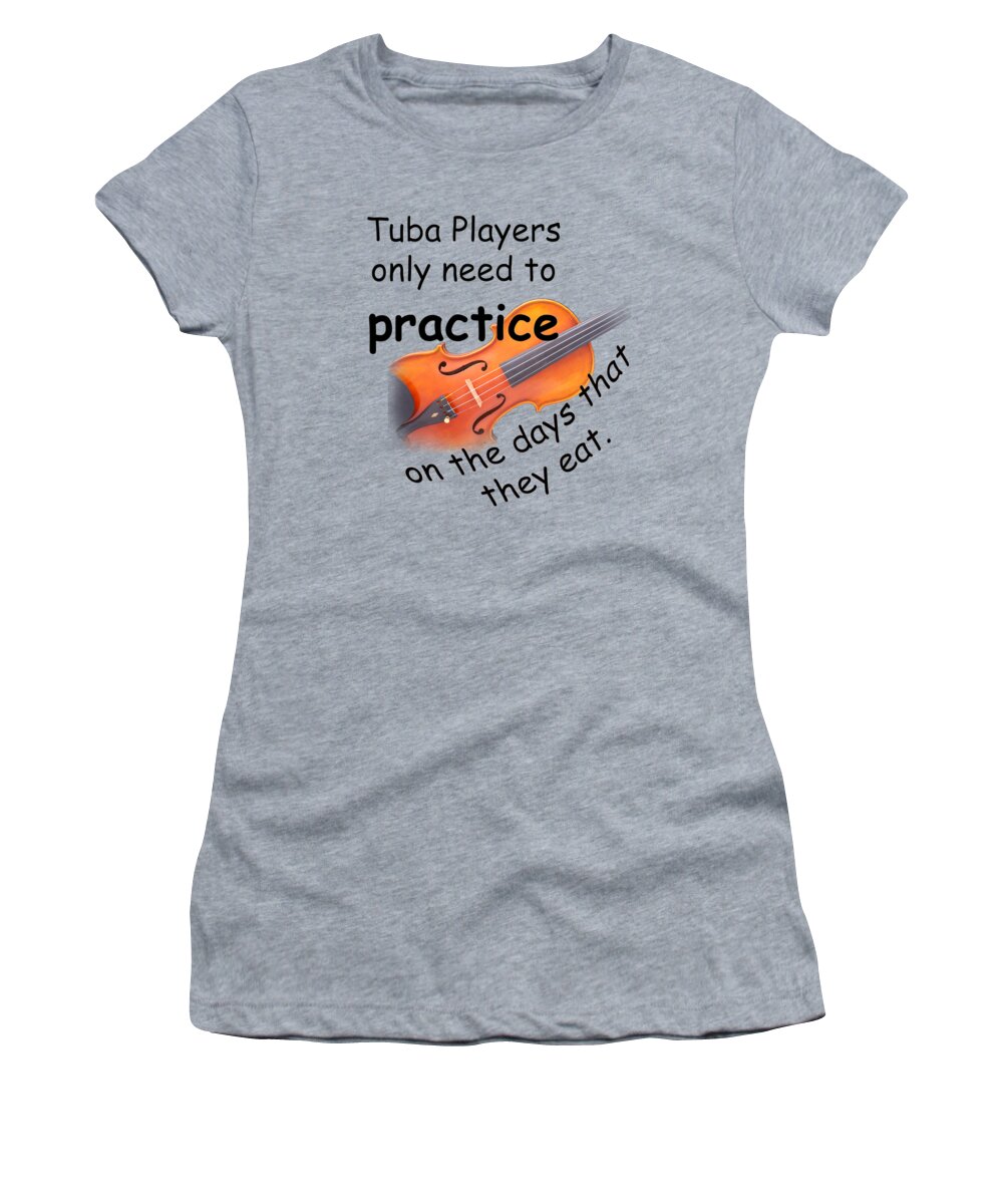 Violin Women's T-Shirt featuring the photograph Violins Practice When They Eat by M K Miller