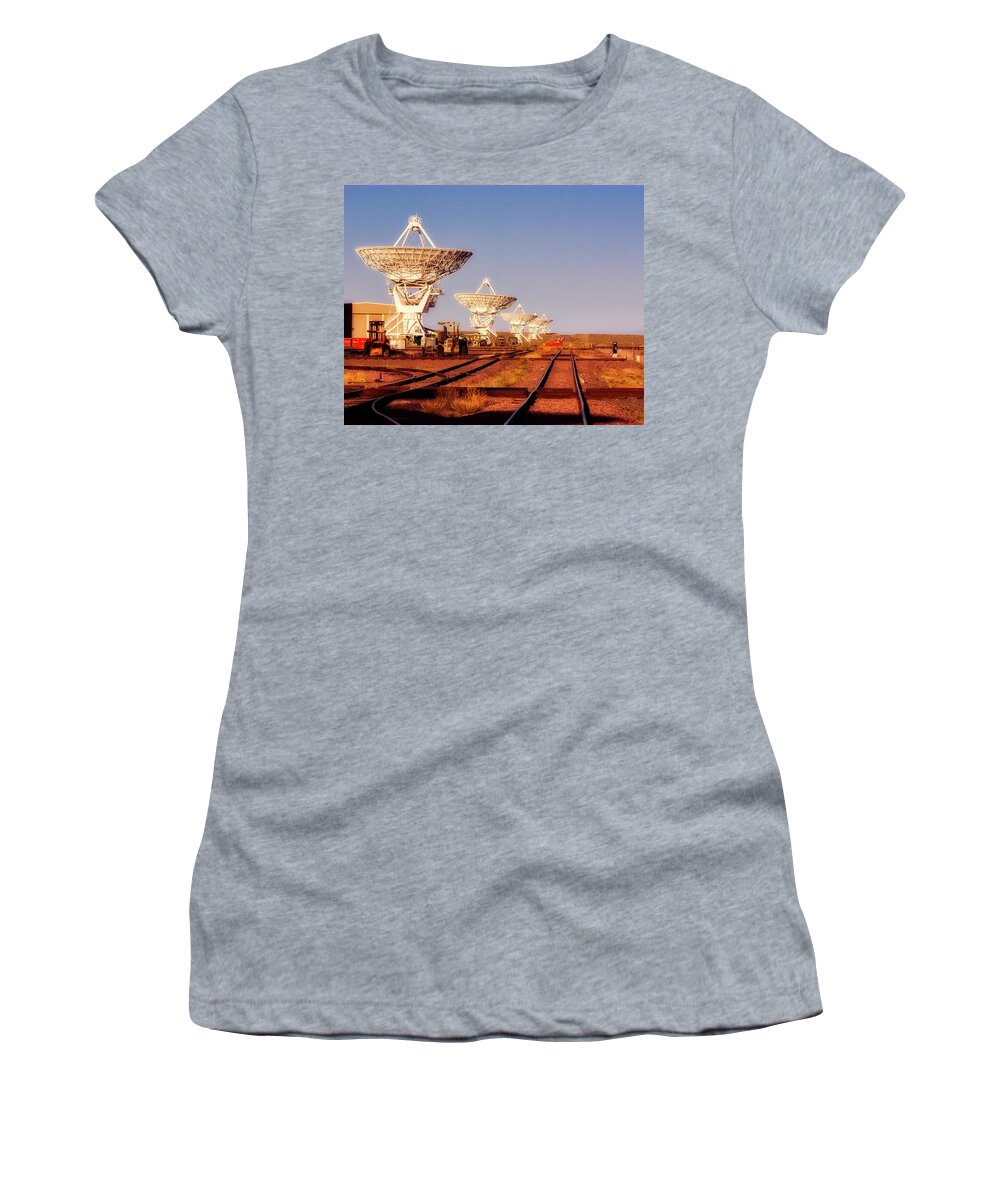 New Mexico Women's T-Shirt featuring the photograph VLA - Socorro - New Mexico by Steven Ralser
