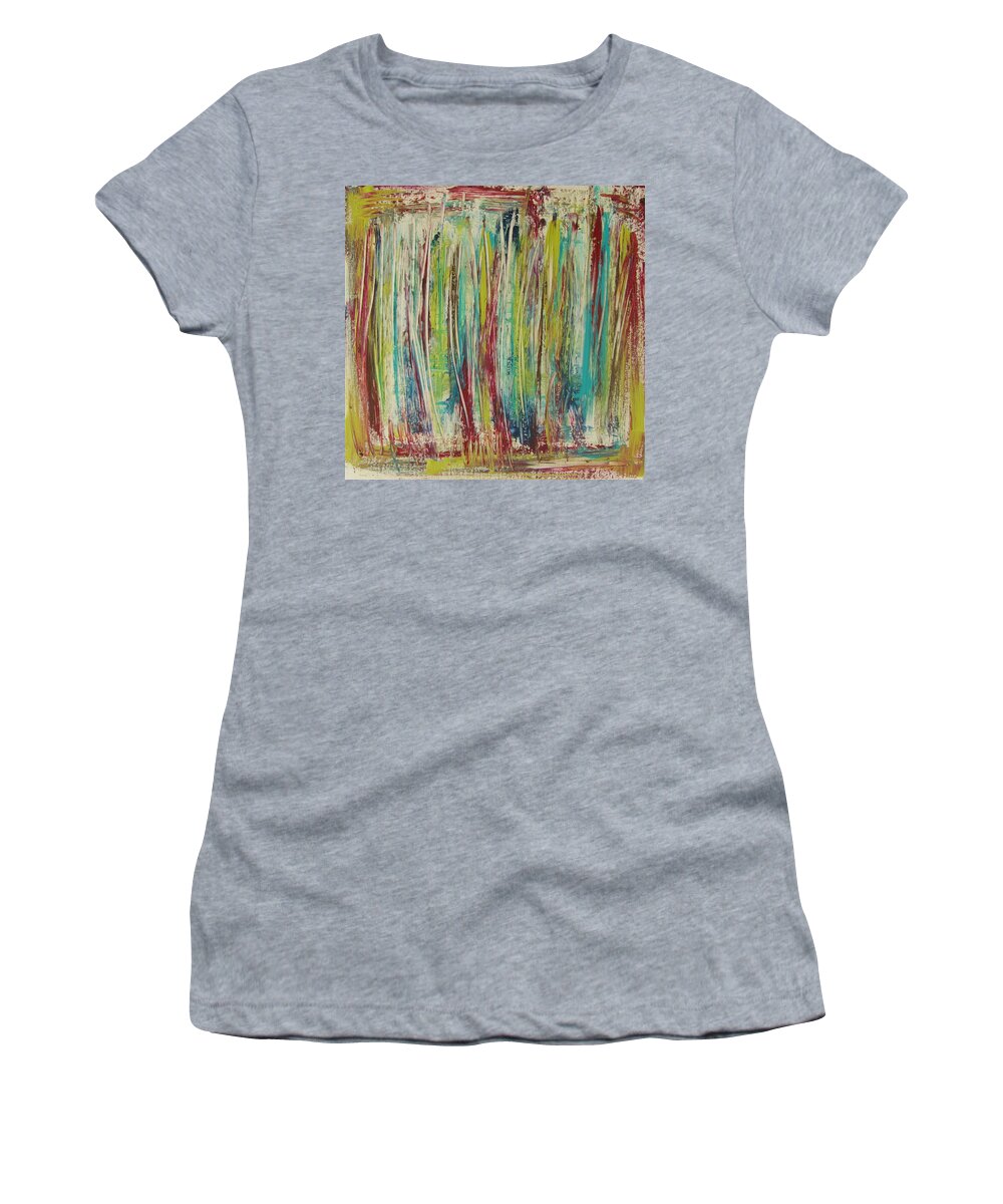 Abstract Painting Women's T-Shirt featuring the painting W15 - once II by KUNST MIT HERZ Art with heart