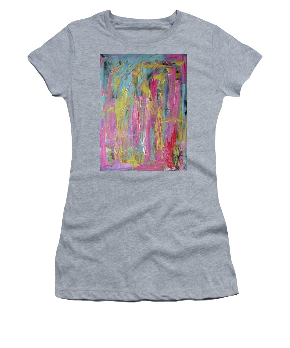 Abstract Painting Women's T-Shirt featuring the painting W23 - may by KUNST MIT HERZ Art with heart