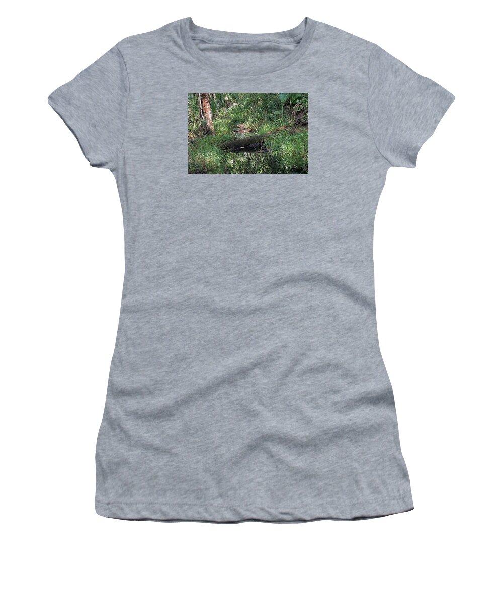 Nature Women's T-Shirt featuring the photograph Wading Through The Swamp by Kenneth Albin
