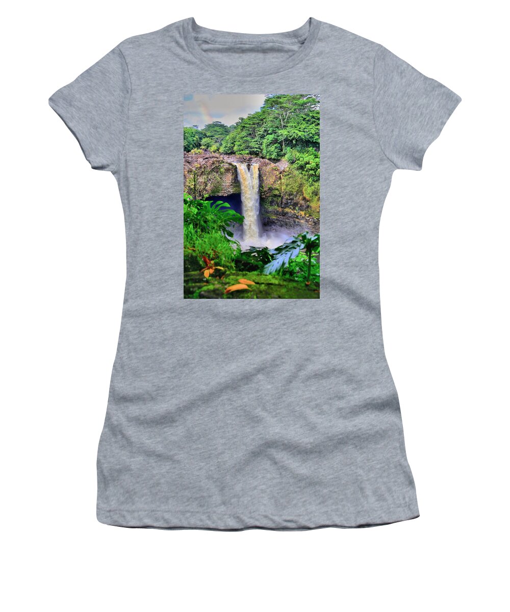 Falls Women's T-Shirt featuring the photograph Waianuenue by DJ Florek