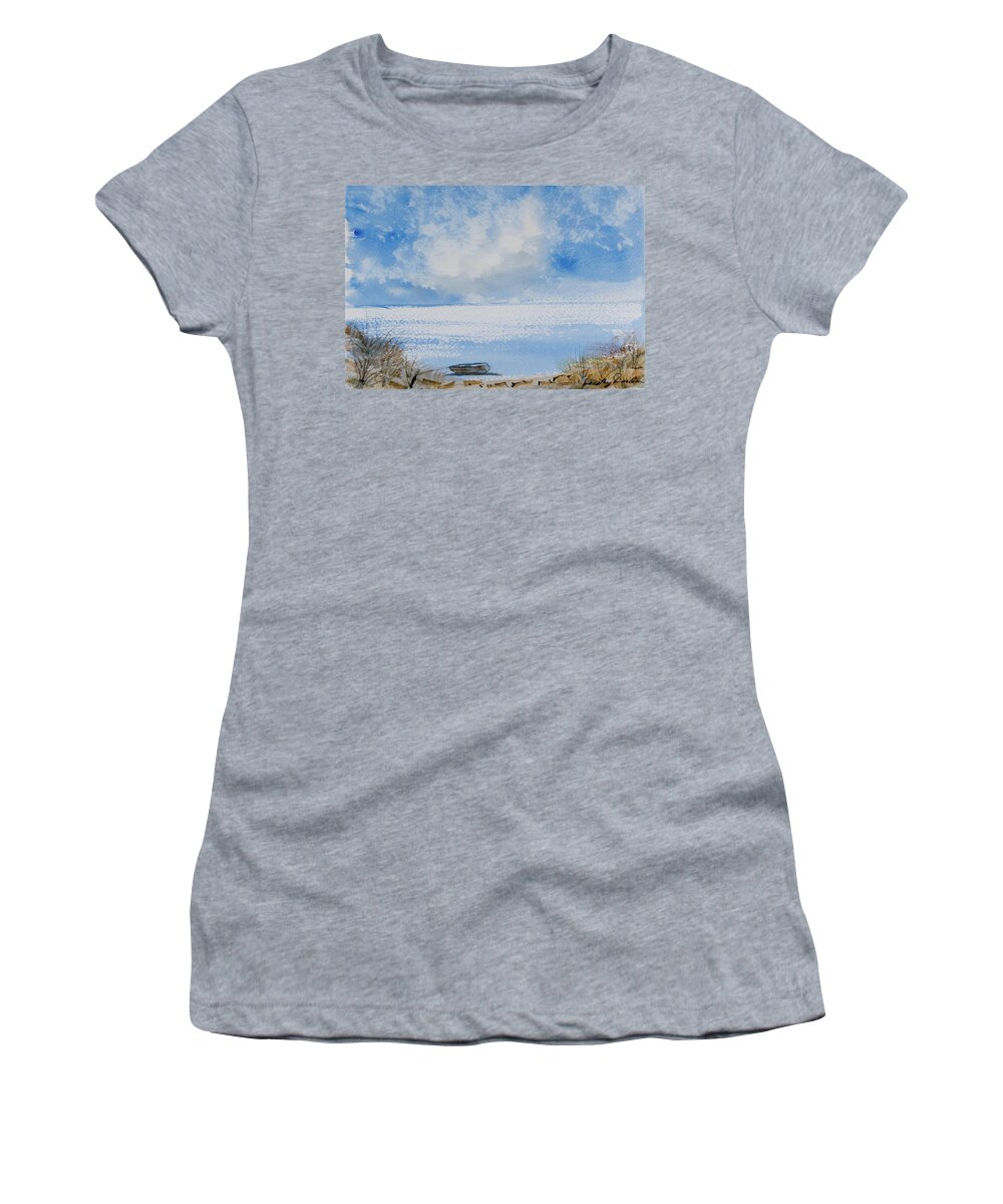 Afternoon Women's T-Shirt featuring the painting Waiting for Sailor's Return by Dorothy Darden