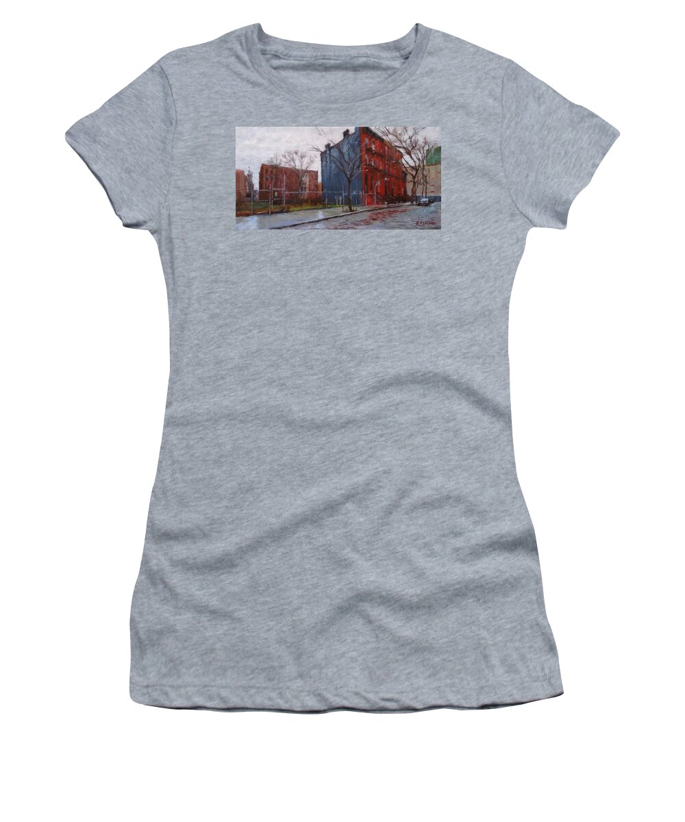 New York Women's T-Shirt featuring the painting Waiting for Spring No. 2 by Peter Salwen
