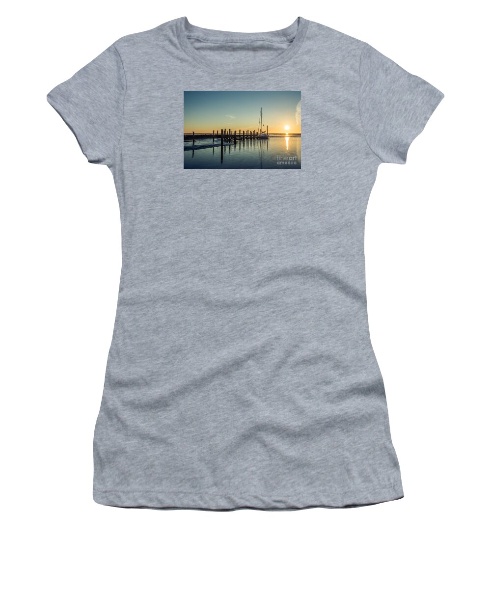 De Cocksdorp Women's T-Shirt featuring the photograph Waiting For The Flood by Hannes Cmarits